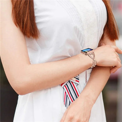 For Xiaomi Smart Band 8 Pro Zinc Alloy Rhinestone Decor Watch Strap