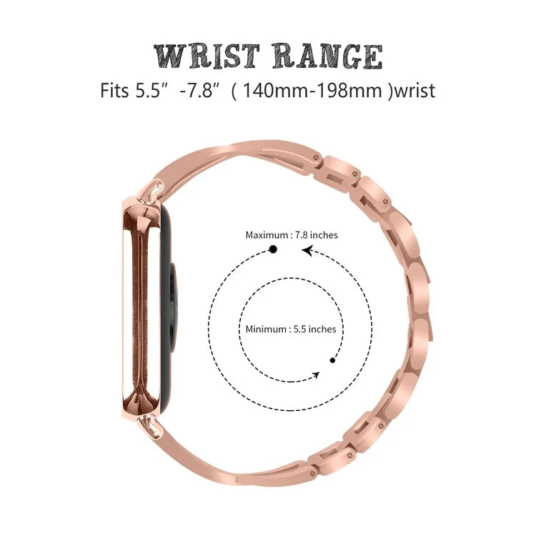 For Xiaomi Smart Band 8 Pro Zinc Alloy Rhinestone Decor Watch Strap