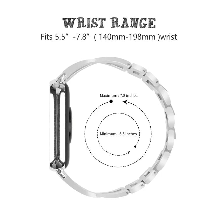 For Xiaomi Smart Band 8 Pro Zinc Alloy Rhinestone Decor Watch Strap
