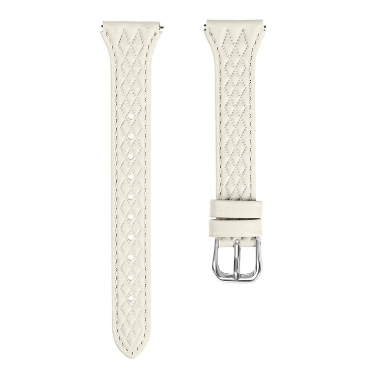 For Misfit Vapor Genuine Cow Leather Wrist Strap Rhombus Imprinted Watchband