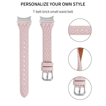 For Samsung Galaxy Watch6 40mm / 44mm / Watch6 Classic 43mm / 47mm Watch Strap Top-Layer Cow Leather Watchband