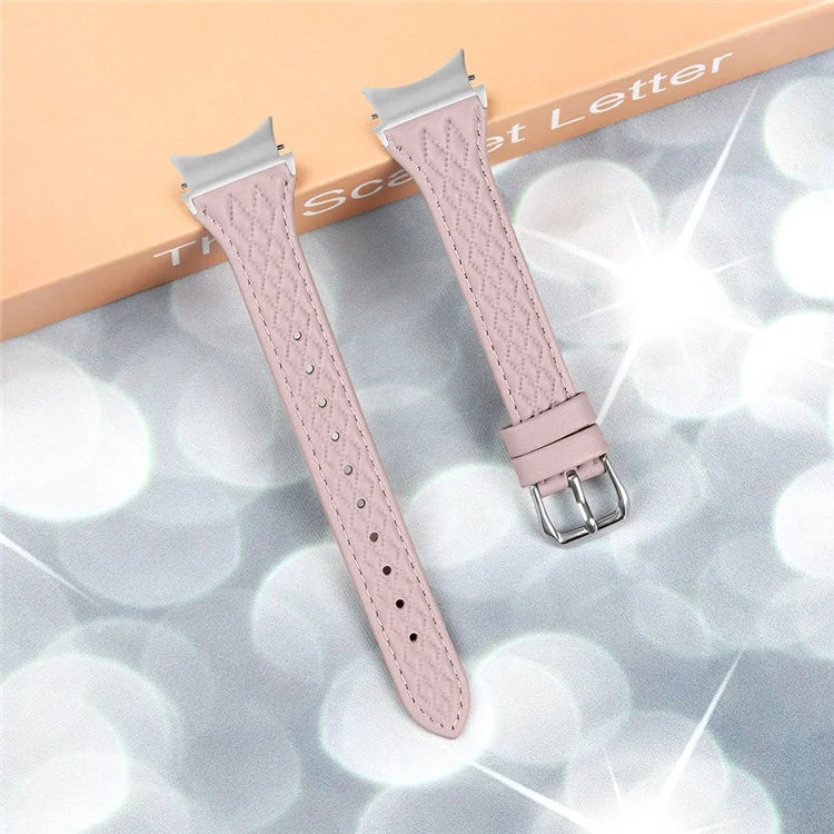 For Samsung Galaxy Watch6 40mm / 44mm / Watch6 Classic 43mm / 47mm Watch Strap Top-Layer Cow Leather Watchband