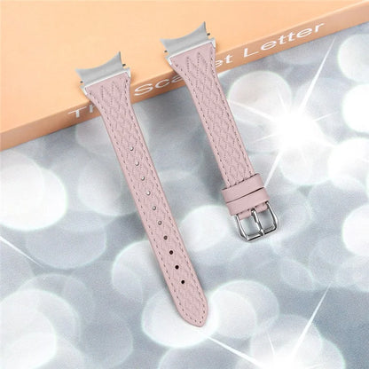 For Samsung Galaxy Watch6 40mm / 44mm / Watch6 Classic 43mm / 47mm Watch Strap Top-Layer Cow Leather Watchband