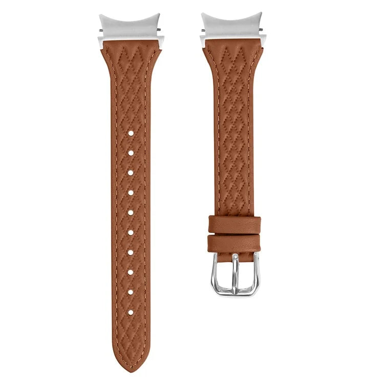 For Samsung Galaxy Watch6 40mm / 44mm / Watch6 Classic 43mm / 47mm Watch Strap Top-Layer Cow Leather Watchband