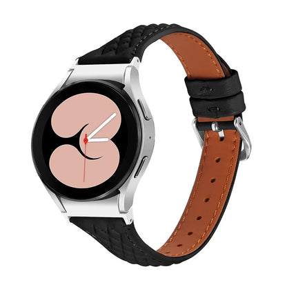 For Samsung Galaxy Watch6 40mm / 44mm / Watch6 Classic 43mm / 47mm Watch Strap Top-Layer Cow Leather Watchband