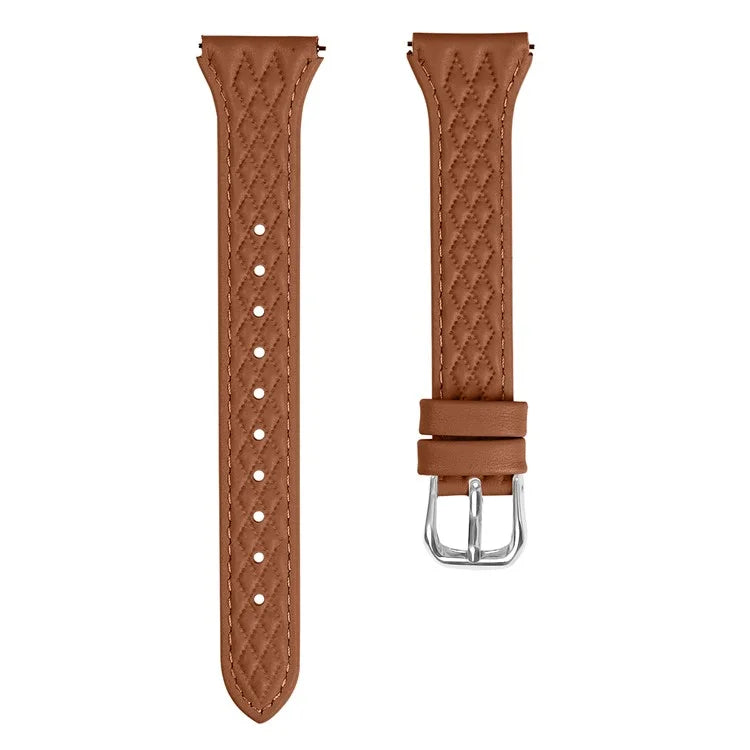 For Huami Amazfit Youth Edition 20mm Watchband Top-Layer Cow Leather Watch Strap