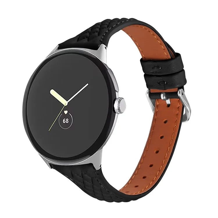 For Google Pixel Watch / Watch 2 Watch Strap Top-Layer Cow Leather Watch Band