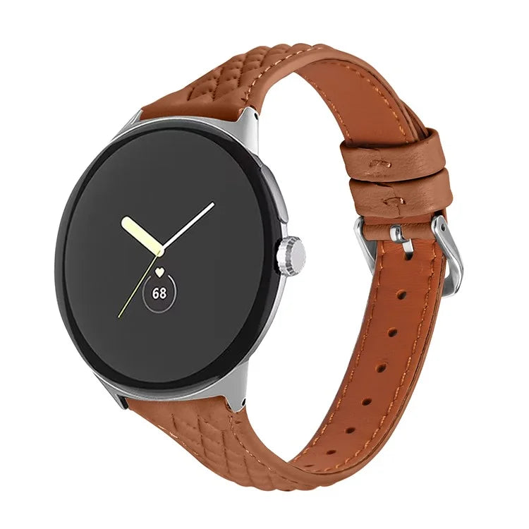 For Google Pixel Watch / Watch 2 Watch Strap Top-Layer Cow Leather Watch Band