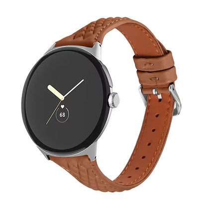 For Google Pixel Watch / Watch 2 Watch Strap Top-Layer Cow Leather Watch Band