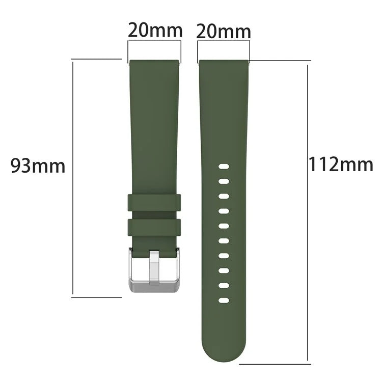For Huami Amazfit Active / GTS 4 Mini Silicone Watch Band 20mm Replacement Strap