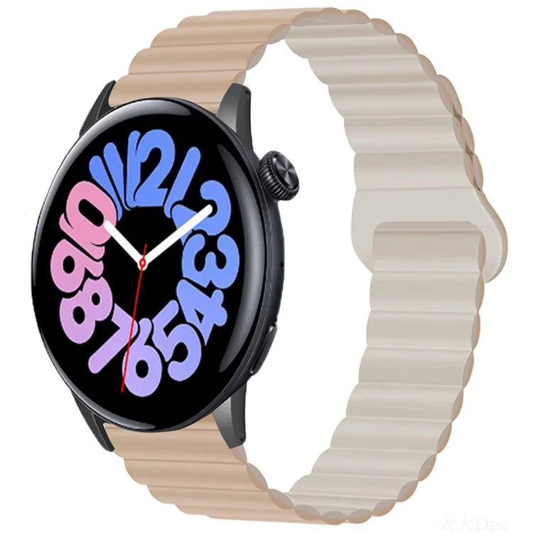 For vivo Watch 3 Magnetic Sport Loop Watch Band Silicone Dual Color Strap
