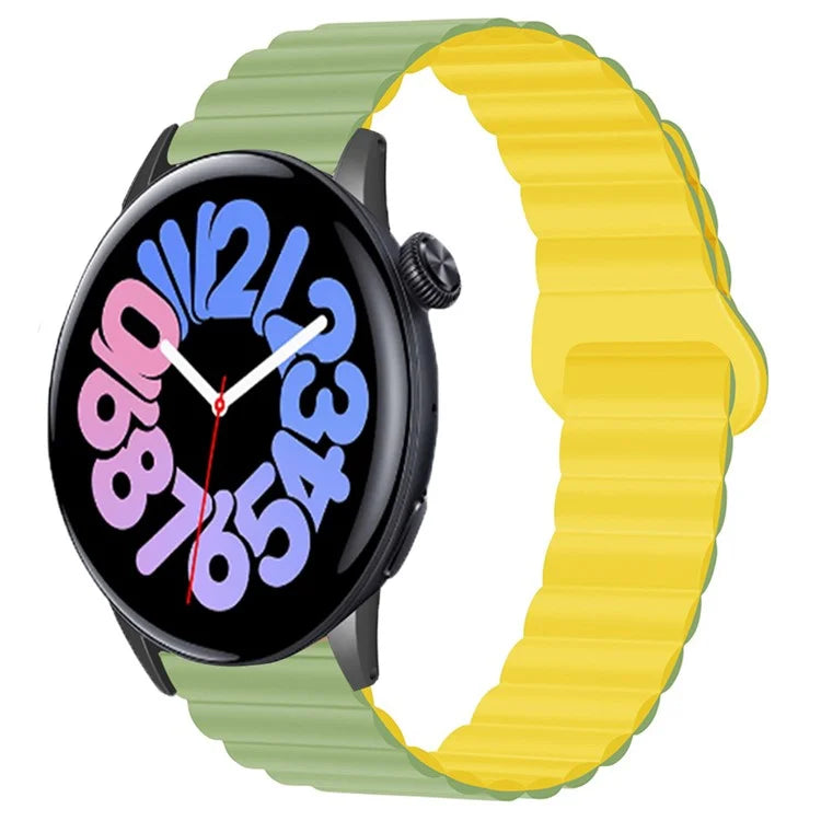 For vivo Watch 3 Magnetic Sport Loop Watch Band Silicone Dual Color Strap