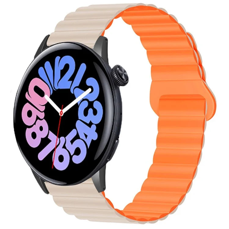 For vivo Watch 3 Magnetic Sport Loop Watch Band Silicone Dual Color Strap