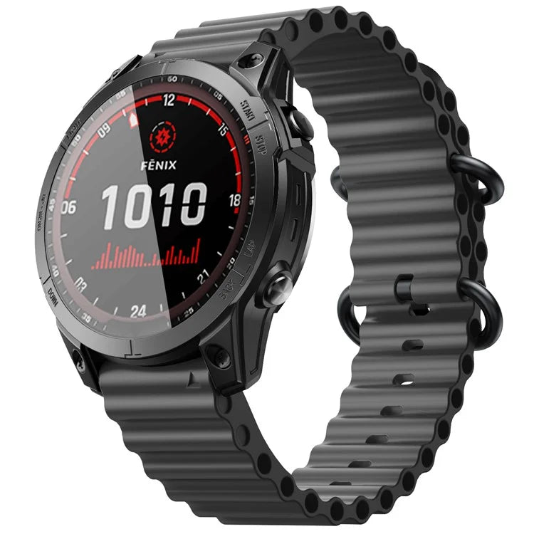 For Garmin Fenix 7 / Fenix 7 Pro Watch Strap 22mm Silicone Sport Band