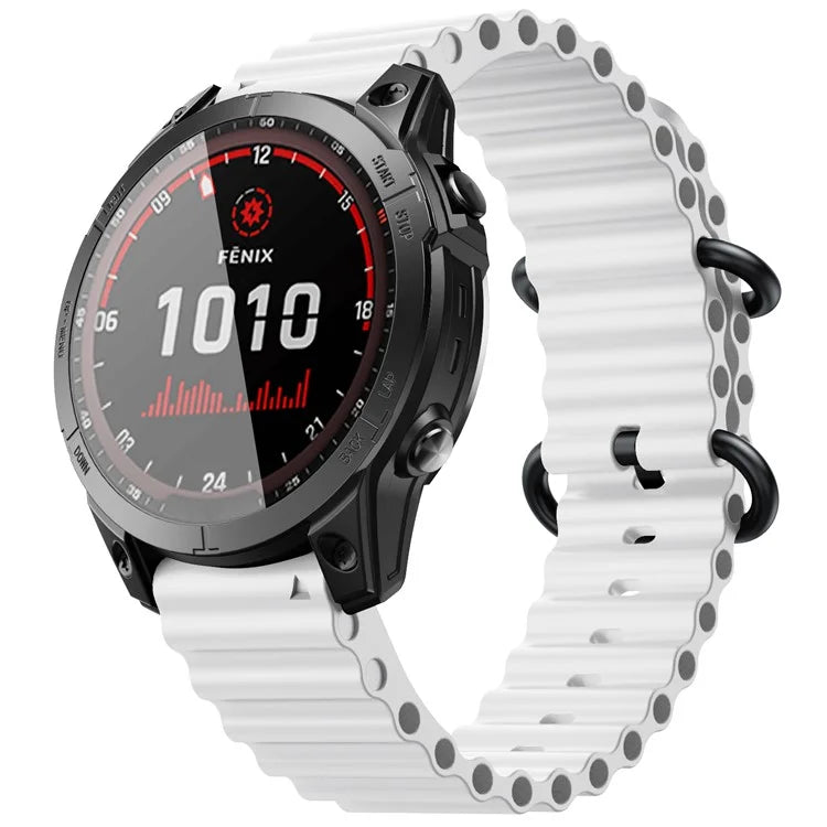 For Garmin Fenix 7 / Fenix 7 Pro Watch Strap 22mm Silicone Sport Band