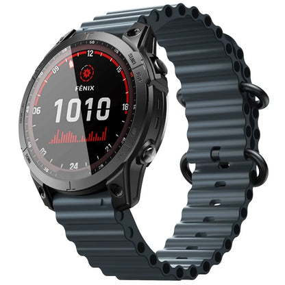 For Garmin Fenix 7 / Fenix 7 Pro Watch Strap 22mm Silicone Sport Band