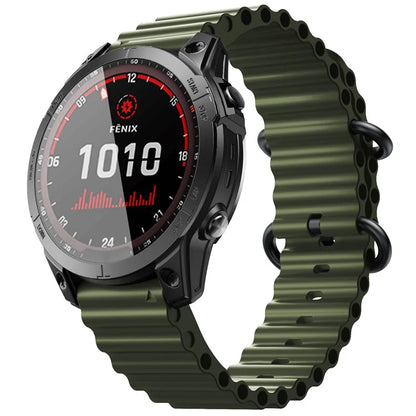 For Garmin Fenix 7 / Fenix 7 Pro Watch Strap 22mm Silicone Sport Band
