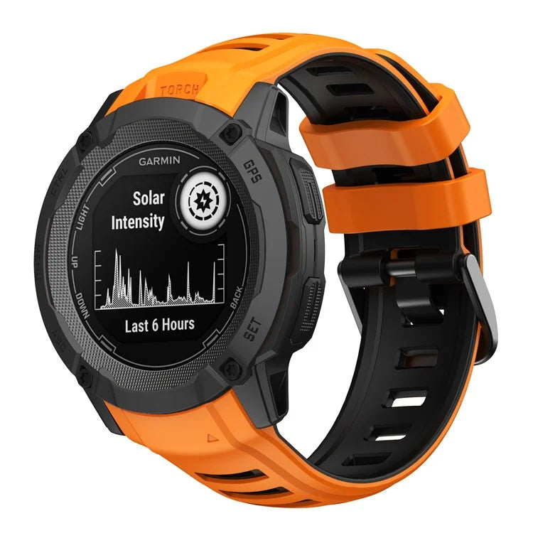 For Garmin Instinct 2X Silicone Watch Straps Dual Color Wrist Band