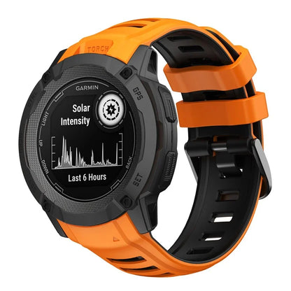 For Garmin Instinct 2X Silicone Watch Straps Dual Color Wrist Band