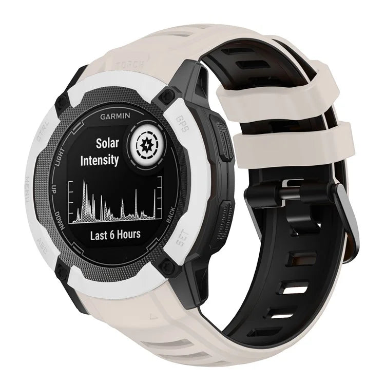 For Garmin Instinct 2X Silicone Watch Straps Dual Color Wrist Band