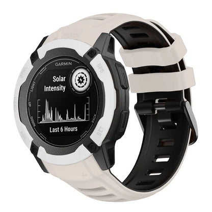 For Garmin Instinct 2X Silicone Watch Straps Dual Color Wrist Band