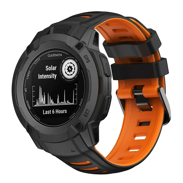 For Garmin Instinct 2X Silicone Watch Straps Dual Color Wrist Band