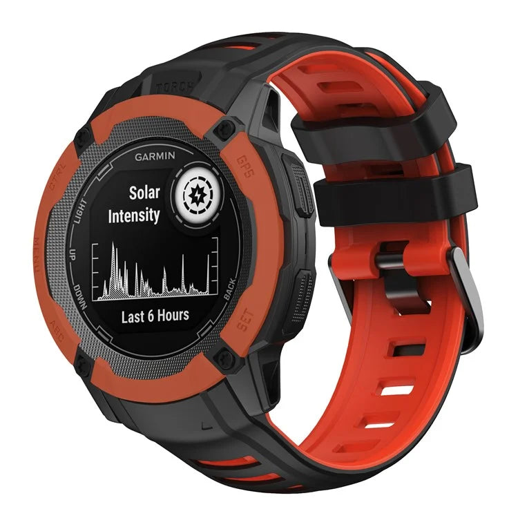 For Garmin Instinct 2X Silicone Watch Straps Dual Color Wrist Band