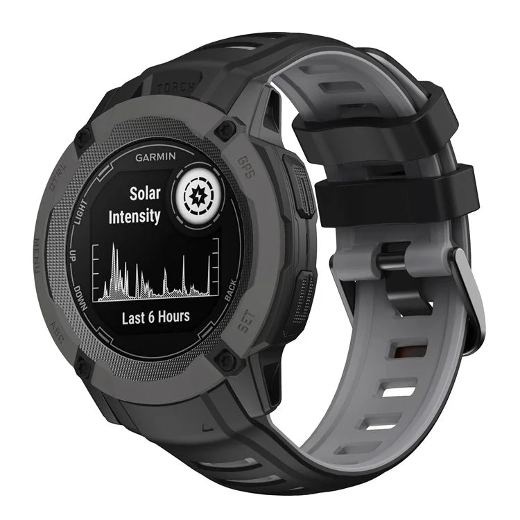 For Garmin Instinct 2X Silicone Watch Straps Dual Color Wrist Band