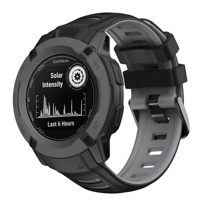 For Garmin Instinct 2X Silicone Watch Straps Dual Color Wrist Band