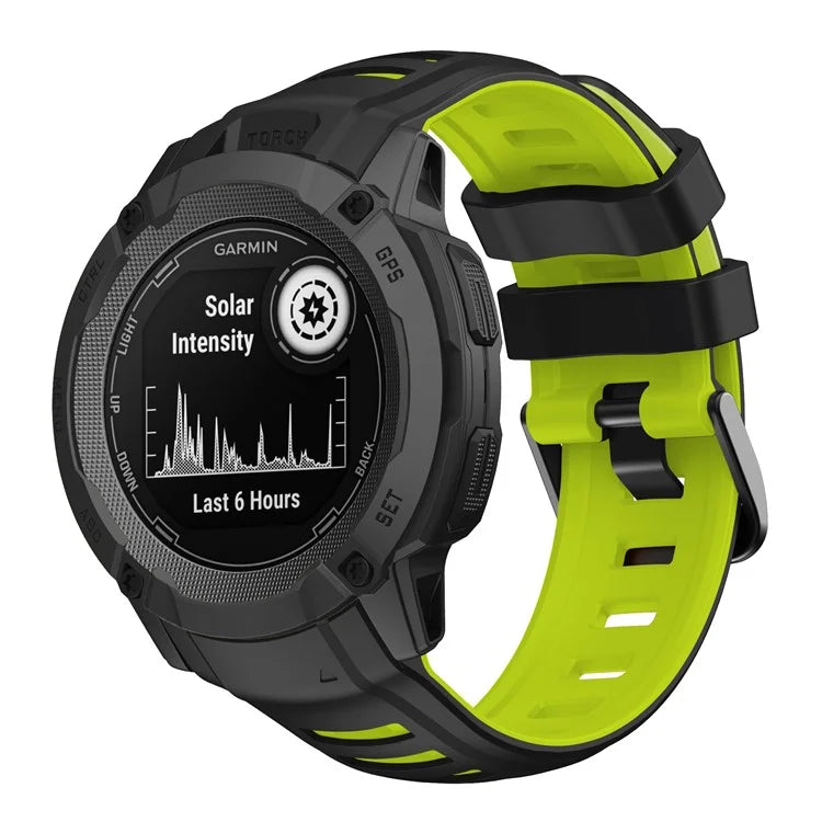 For Garmin Instinct 2X Silicone Watch Straps Dual Color Wrist Band