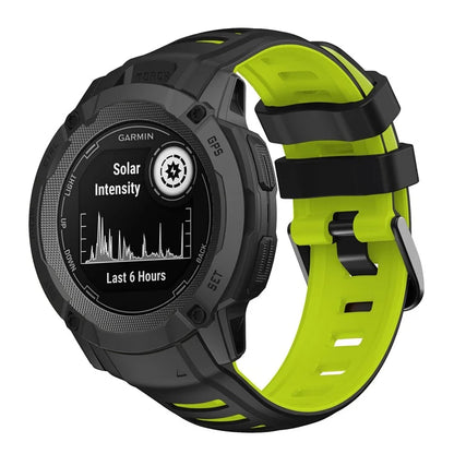 For Garmin Instinct 2X Silicone Watch Straps Dual Color Wrist Band
