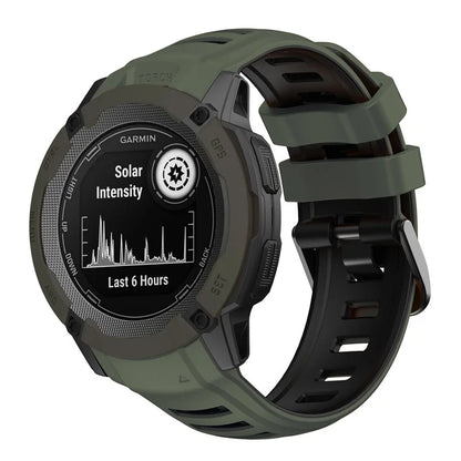 For Garmin Instinct 2X Silicone Watch Straps Dual Color Wrist Band