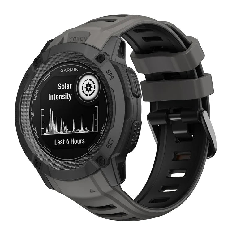 For Garmin Instinct 2X Silicone Watch Straps Dual Color Wrist Band