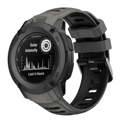 For Garmin Instinct 2X Silicone Watch Straps Dual Color Wrist Band