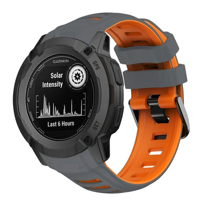 For Garmin Instinct 2X Silicone Watch Straps Dual Color Wrist Band