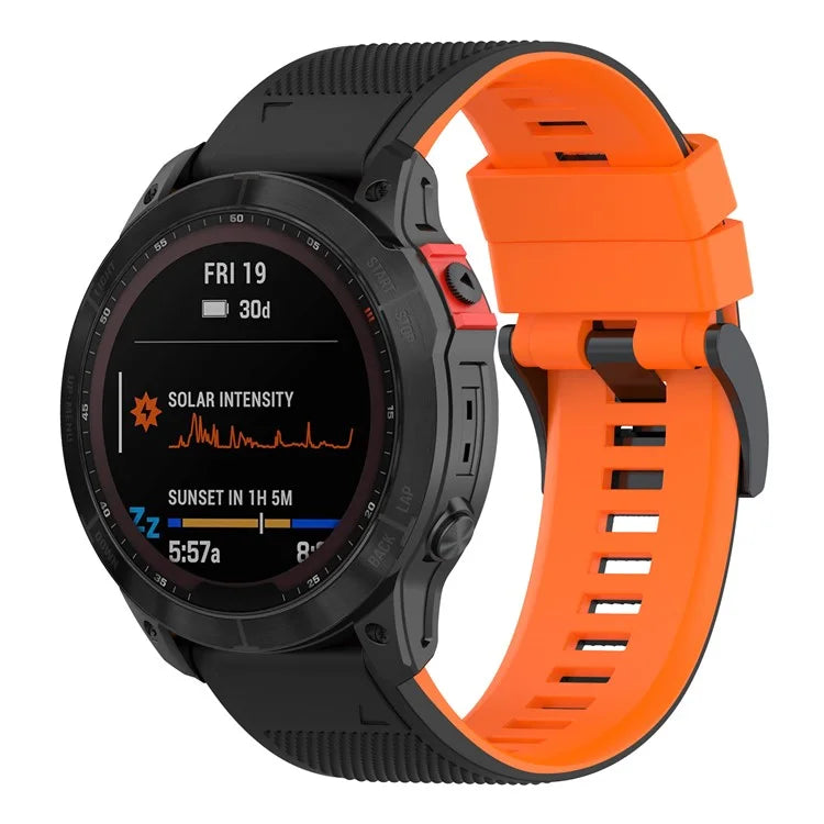 KALEBOL KLB-SSGJ-001 For Garmin Fenix 7 / Fenix 7 Pro Sport Straps 22mm Silicone Watch Band