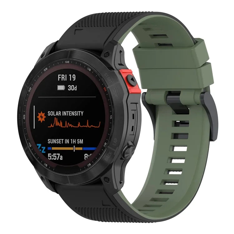 KALEBOL KLB-SSGJ-001 For Garmin Fenix 7 / Fenix 7 Pro Sport Straps 22mm Silicone Watch Band