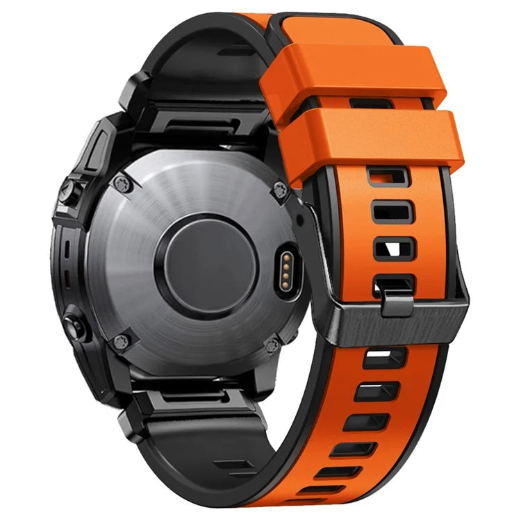 KALEBOL KLB-SSGJ-001 For Garmin Fenix 7X / 7X Pro Silicone Watch Band 26mm Strap Dual Color