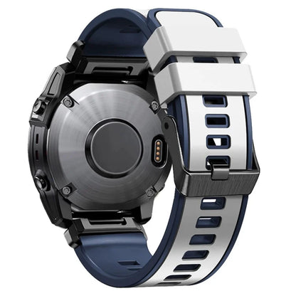 KALEBOL KLB-SSGJ-001 For Garmin Fenix 7X / 7X Pro Silicone Watch Band 26mm Strap Dual Color