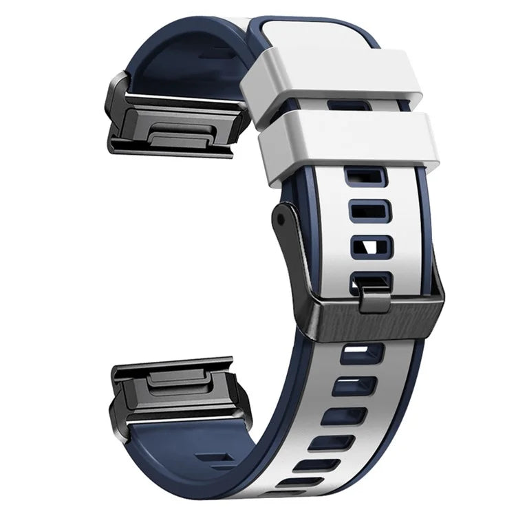 KALEBOL KLB-SSGJ-001 For Garmin Fenix 7X / 7X Pro Silicone Watch Band 26mm Strap Dual Color