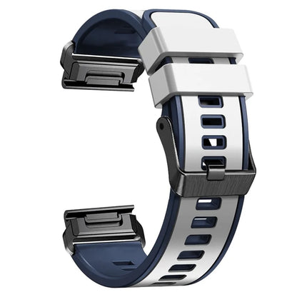 KALEBOL KLB-SSGJ-001 For Garmin Fenix 7X / 7X Pro Silicone Watch Band 26mm Strap Dual Color