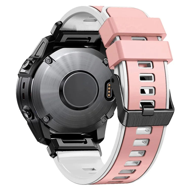 KALEBOL KLB-SSGJ-001 For Garmin Fenix 7X / 7X Pro Silicone Watch Band 26mm Strap Dual Color