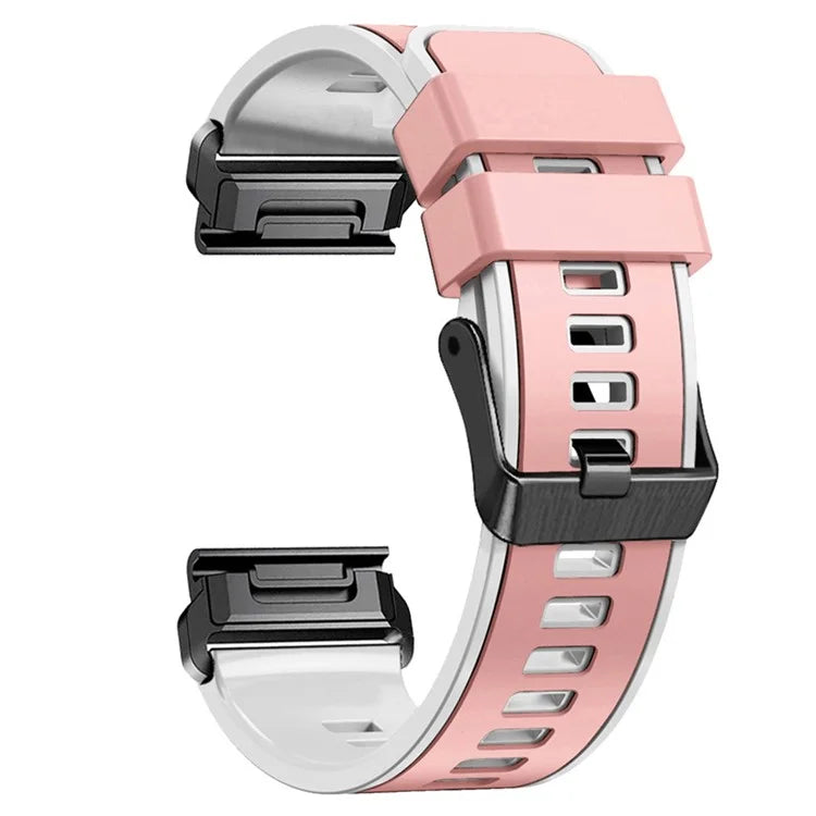 KALEBOL KLB-SSGJ-001 For Garmin Fenix 7X / 7X Pro Silicone Watch Band 26mm Strap Dual Color