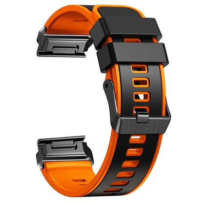 KALEBOL KLB-SSGJ-001 For Garmin Fenix 7X / 7X Pro Silicone Watch Band 26mm Strap Dual Color