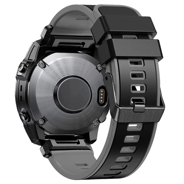 KALEBOL KLB-SSGJ-001 For Garmin Fenix 7X / 7X Pro Silicone Watch Band 26mm Strap Dual Color