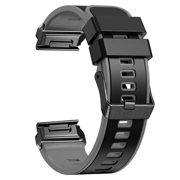 KALEBOL KLB-SSGJ-001 For Garmin Fenix 7X / 7X Pro Silicone Watch Band 26mm Strap Dual Color