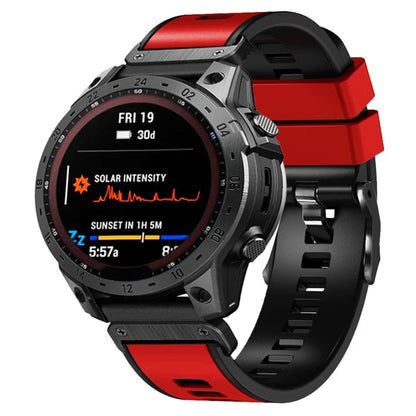 KALEBOL KLB-SSGJ-001 For Garmin Fenix 7X / 7X Pro Silicone Watch Band 26mm Strap Dual Color