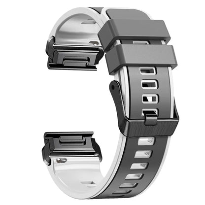 KALEBOL KLB-SSGJ-001 For Garmin Fenix 7X / 7X Pro Silicone Watch Band 26mm Strap Dual Color