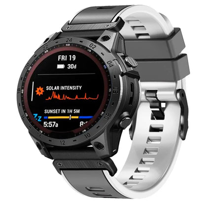 KALEBOL KLB-SSGJ-001 For Garmin Fenix 7X / 7X Pro Silicone Watch Band 26mm Strap Dual Color
