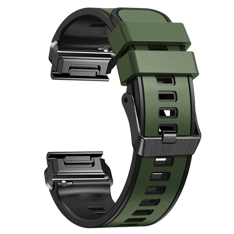 KALEBOL KLB-SSGJ-001 For Garmin Fenix 7X / 7X Pro Silicone Watch Band 26mm Strap Dual Color